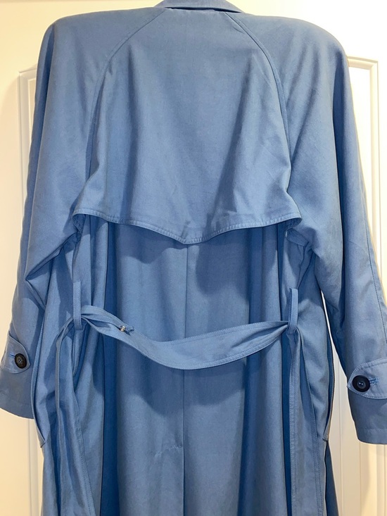 London Fog Light Blue Trench Coat - Picture 9 of 12